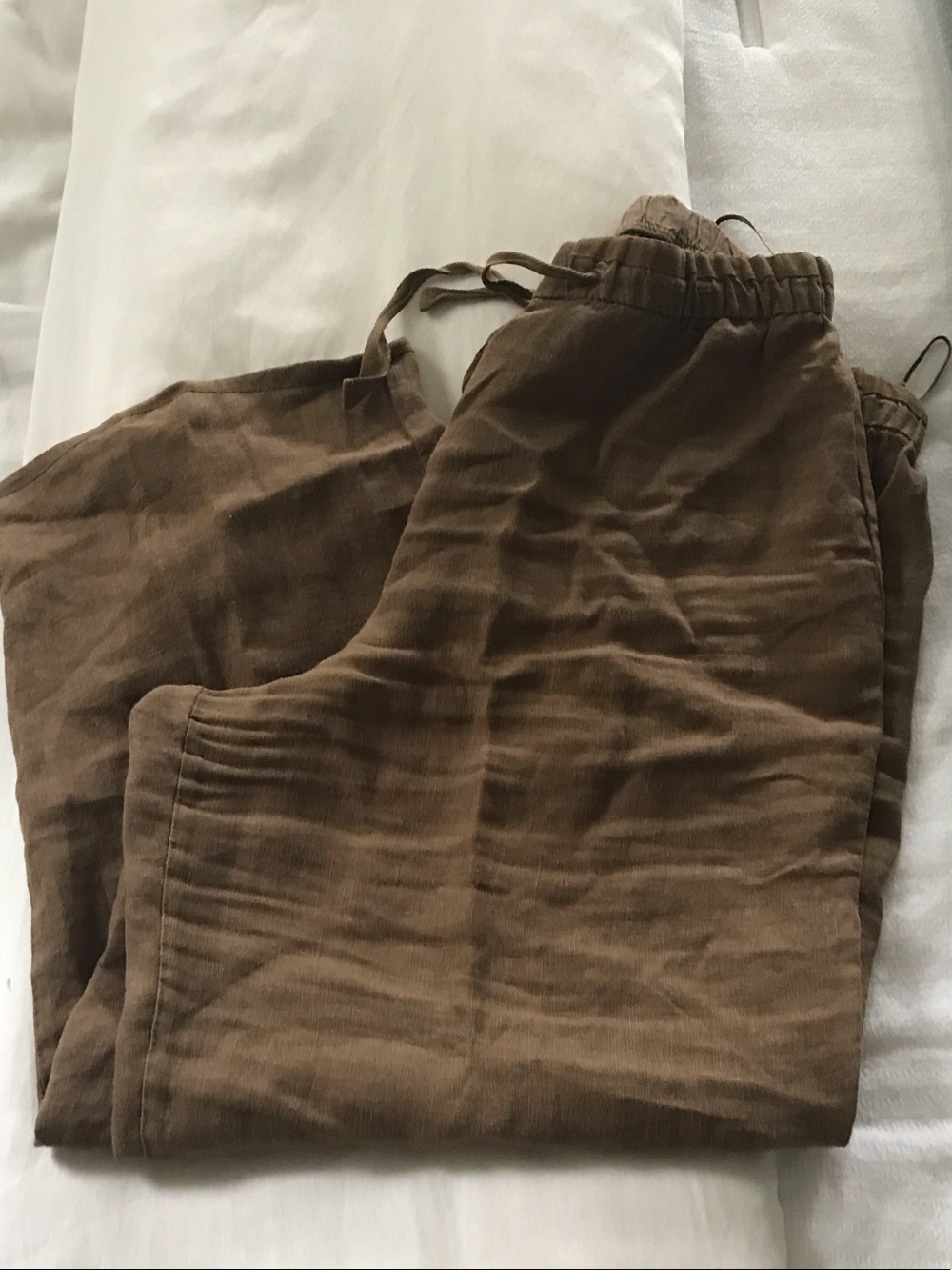 Zara womens  Brown Drawstring Pants